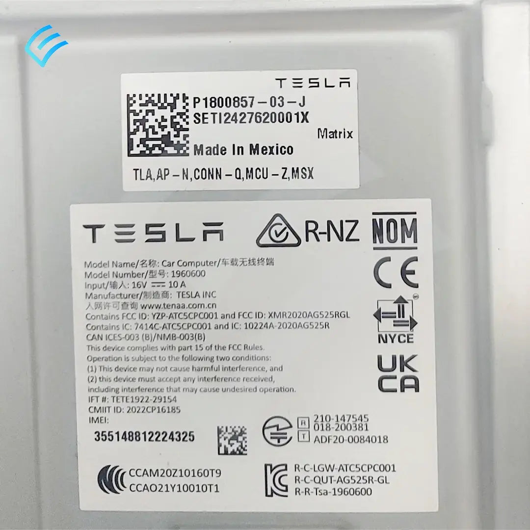 NEW OEM Tesla MX/MS Fused Car Computer Hardware 4 Service Unit 1800857-S3-J