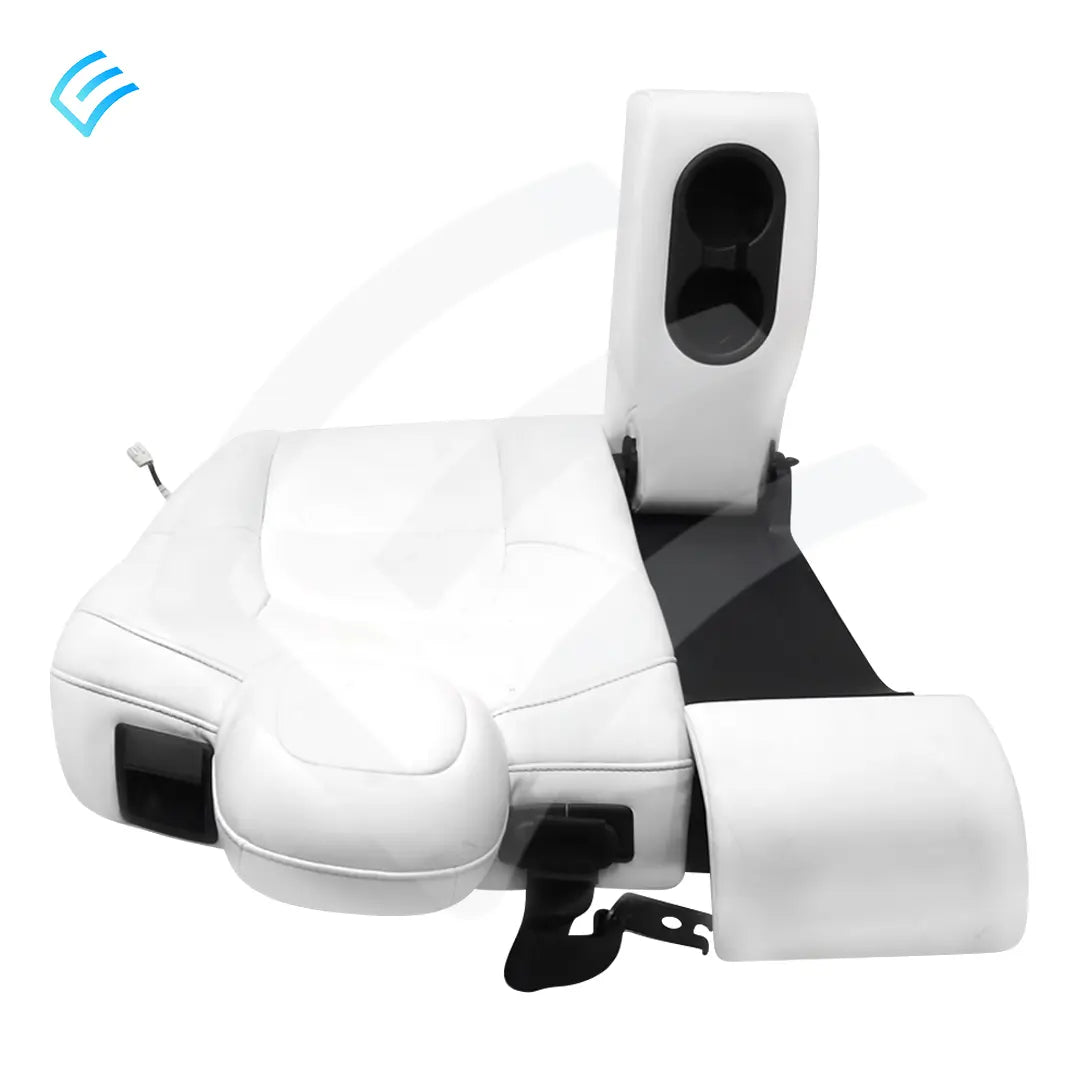 NUEVO OEM Tesla Model 3 Conjunto de cubierta de moldura suave para respaldo de asiento de segunda fila, lado izquierdo, blanco 1452692-02-K