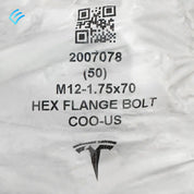 NEW OEM Tesla Model S Hex Flange Bolt M12x1.75x70 Class 10.9 2007078