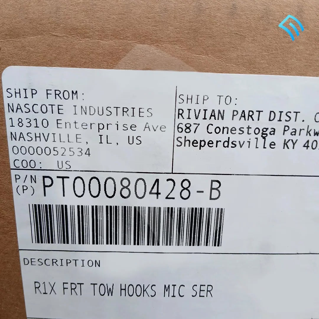 NEW OEM Rivian R1S Exposed Tow Hooks Front Passenger Side PT00080428-B